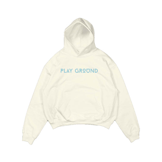 "PLAYGROUND" HOODIE - CREAM