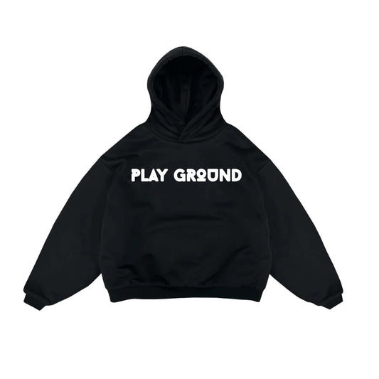 "PLAYGROUND" HOODIE - BLACK