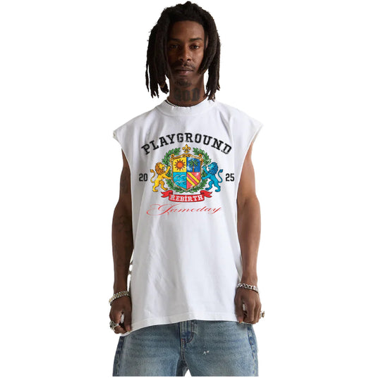 Gameday Sleeveless Tshirt - White
